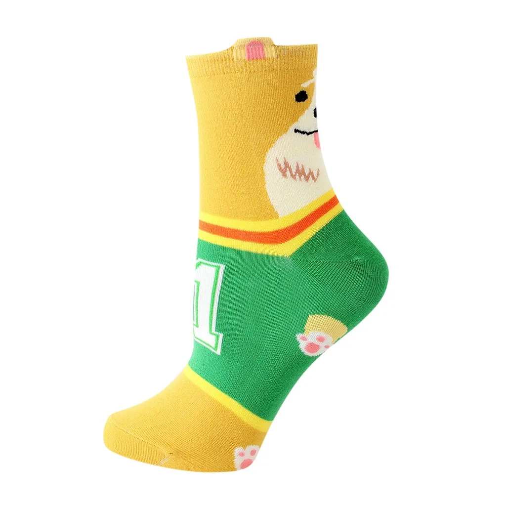 Носки женские хлопковые зимние с принтом собаки 5 пар|Чулки| |