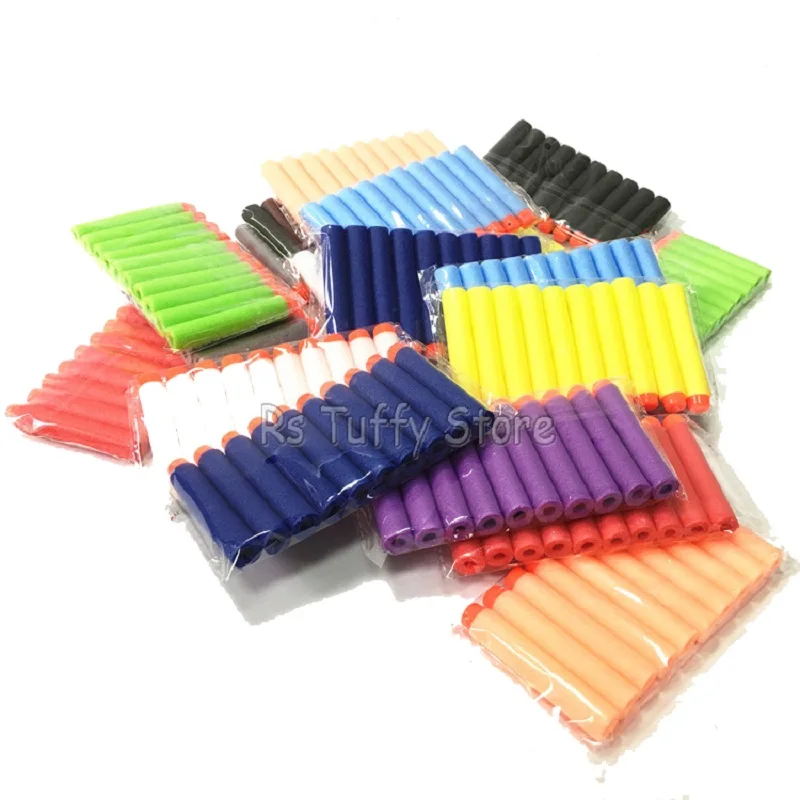 50/100PCS Soft Gun Bullets for Nerf Universal 7.2cm EVA Solid Sucker Foam Elite Bullet Toy Accessories Gifts Toys Kids - купить по