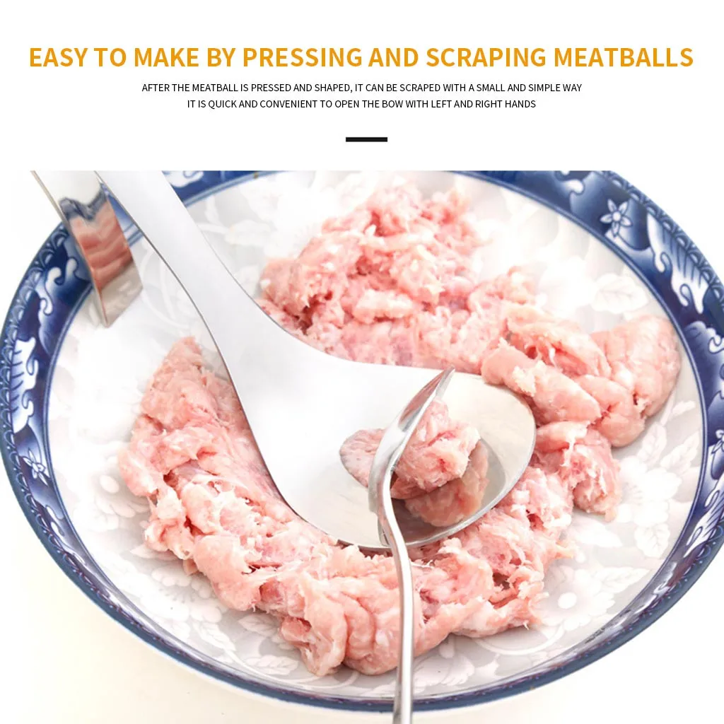 

Home Maker Non Stick Meat Melon Baller Maker Stainless Steel Cookie Dough Meatball Scoop Convenient Meatball Maker Small