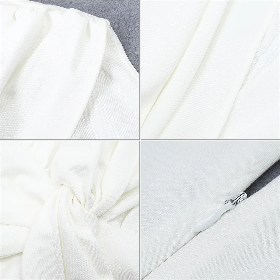 Adyce 2020 новое зимнее Белое Облегающее вечернее платье в стиле знаменитостей с