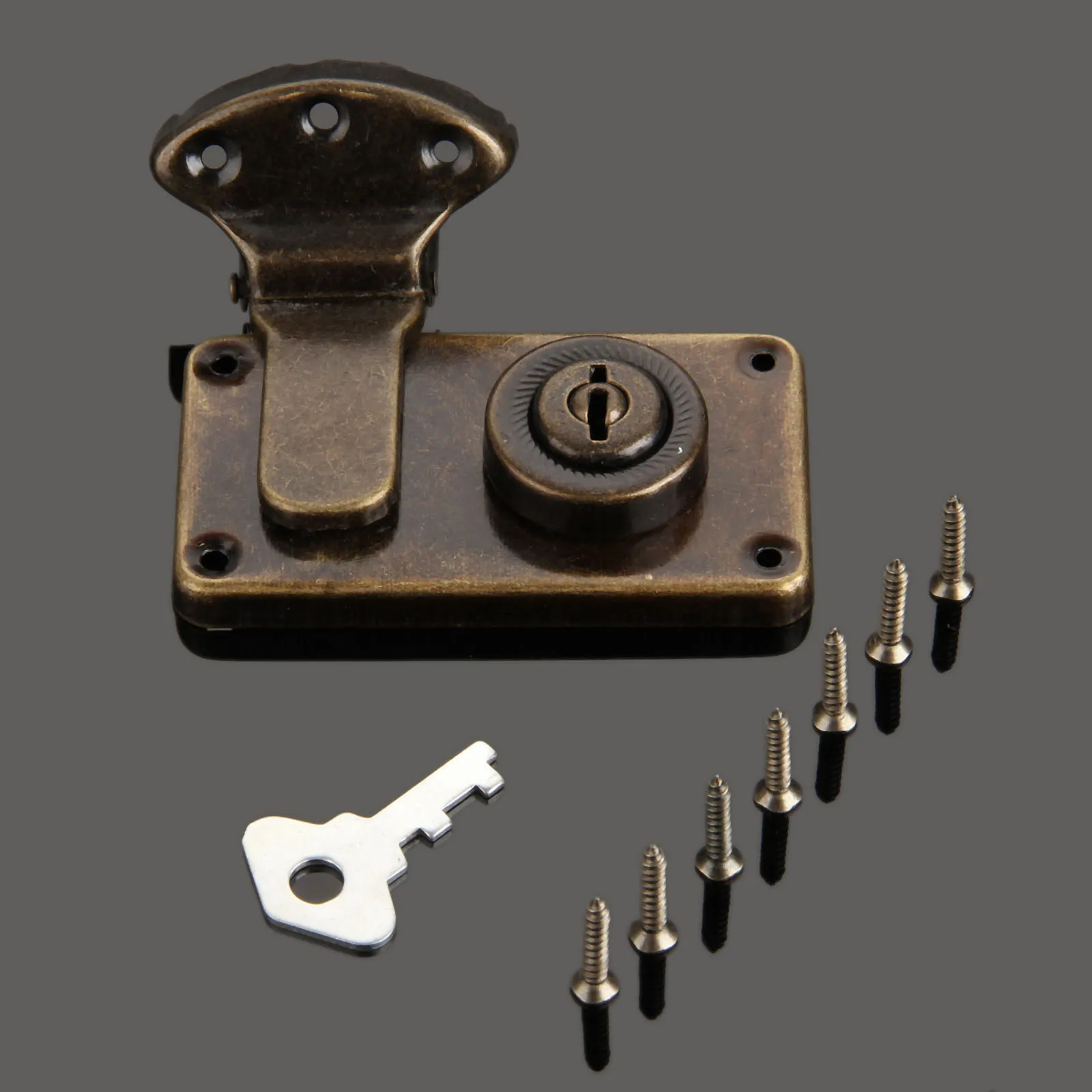 Винтаж замок для деревянного ящика Античная мебельная коробка Защёлки