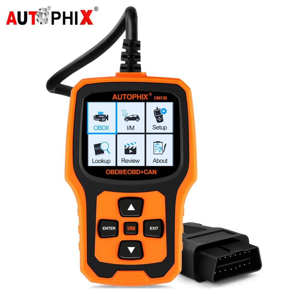Autophix OM126 OBD2 сканер двигателя OBDII сканирующий Инструмент OBD 2 считыватель кодов