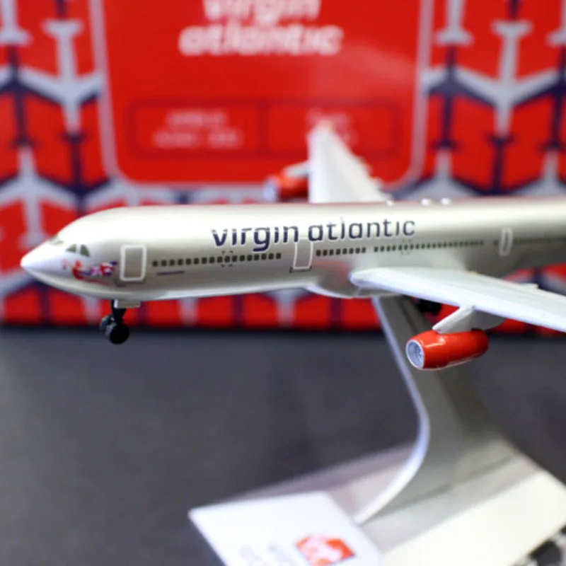 Diecast 1/400 British Virgin Atlantic Alloy Simulation Boeing A340-300 Airliner Classic Adult Collection Static Display Gift |