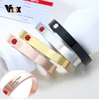 Vnox Бесплатная Персонализация гравировка нержавеющая сталь медицинский браслет манжеты для мужчин женщин мужчин Пользовательские SOS ювелирные изделия