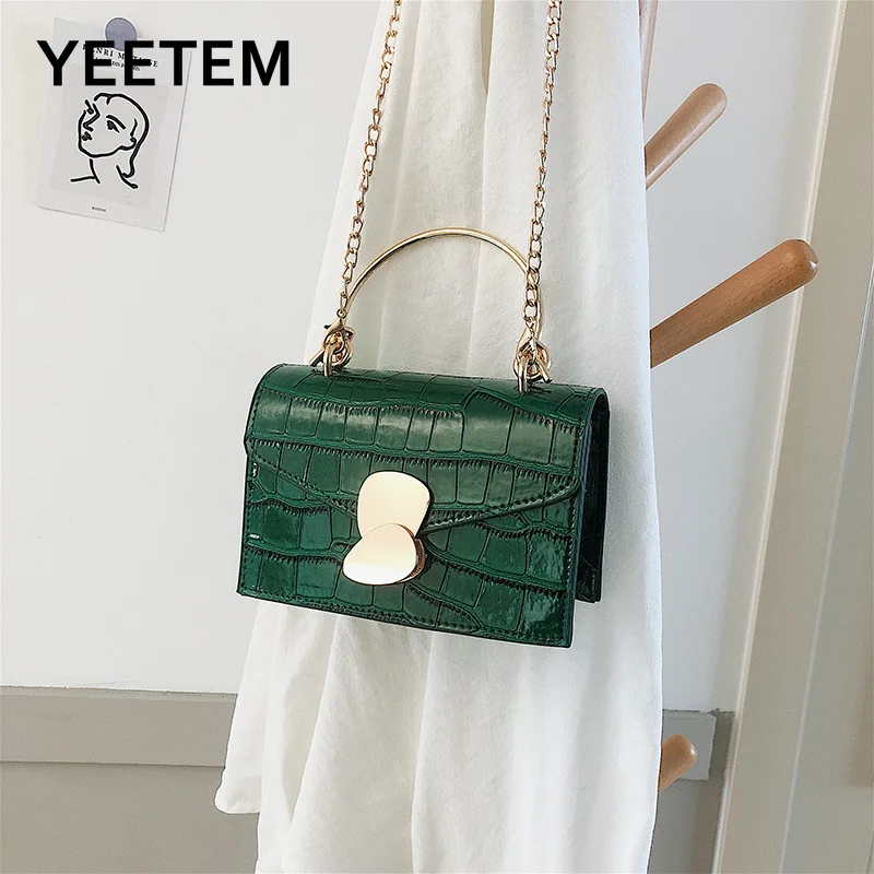 

Fashion Exquisite Shopping Bag Retro Casual Women Totes Shoulder Bags Female Leather Solid Color Chain Handbag Pu Handbags
