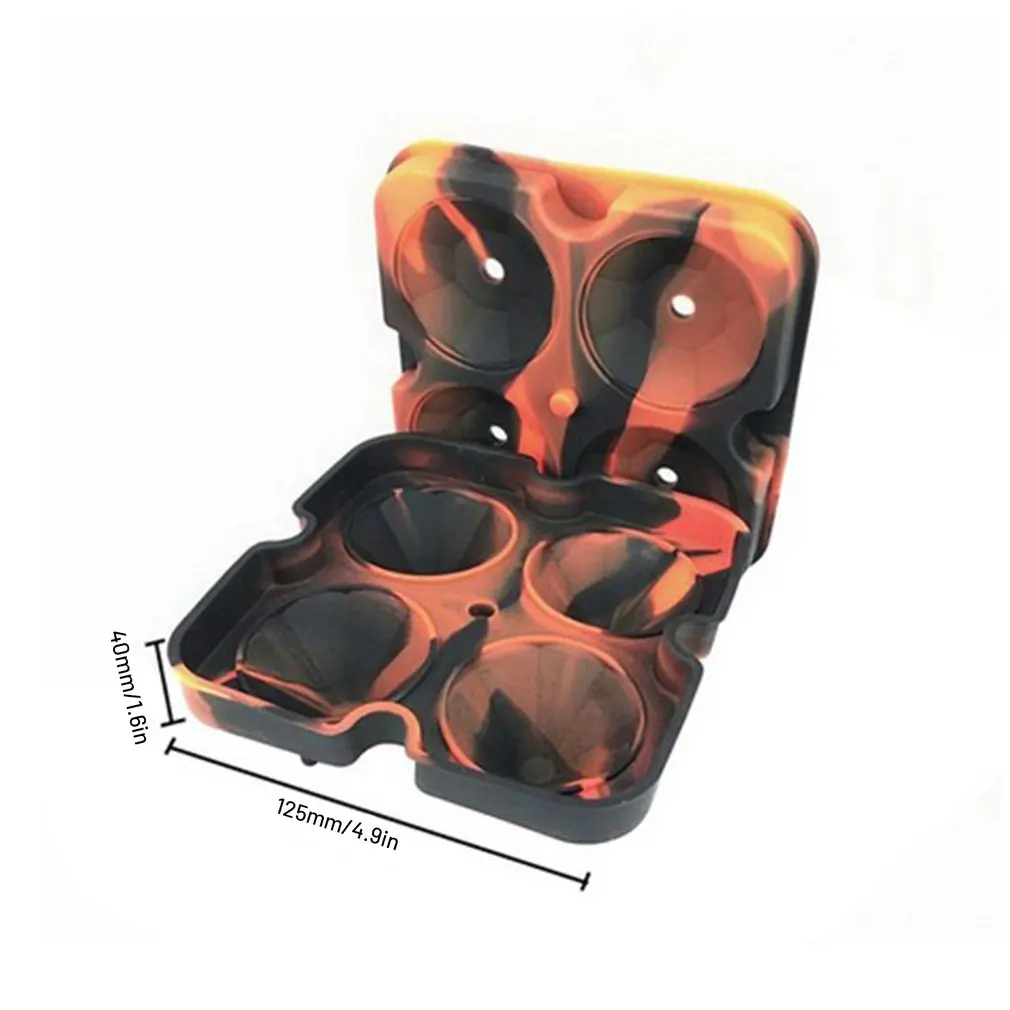 

1PC Diamond Silicone Ice Cube Maker Form For Ice Candy Cake Pudding Chocolate Molds 4 Cell Ice Mold Square Shape Trays Molds