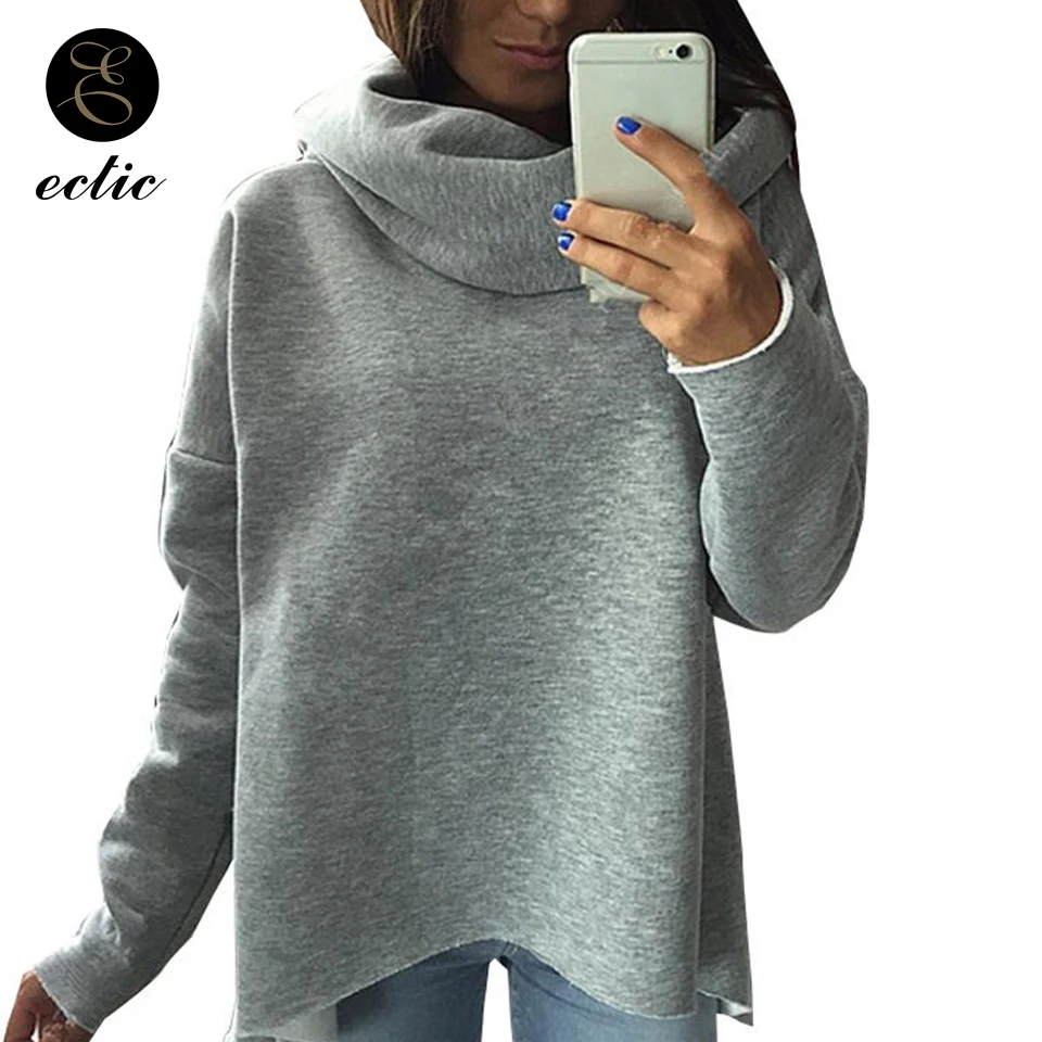 

Cowl Neck Tunic Hoodie Poleron Mujer 2021 Ulzzangs Turtleneck Sweatshirt Oversized Hoodies Women Irregular Hoodie Mantle Cloak