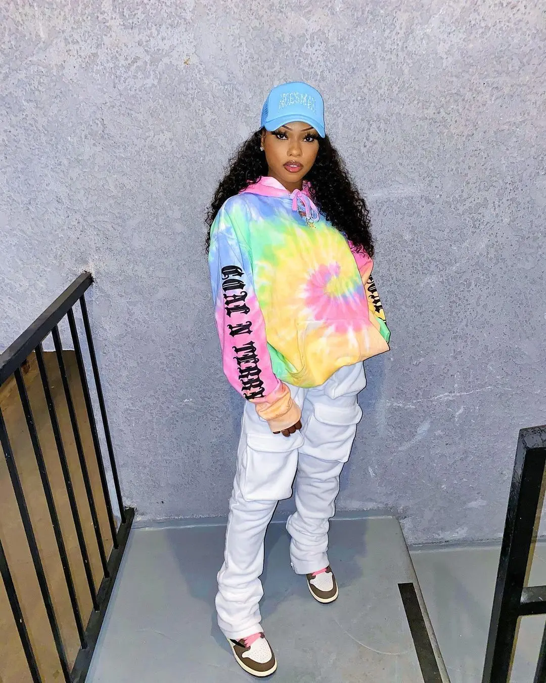 

Letters Graphics Tie Dye Oversized Hoodies Women Sweatshirt Plus Size Tops Casual Loose New Hip Hop Harajuku Winter Teen Girls