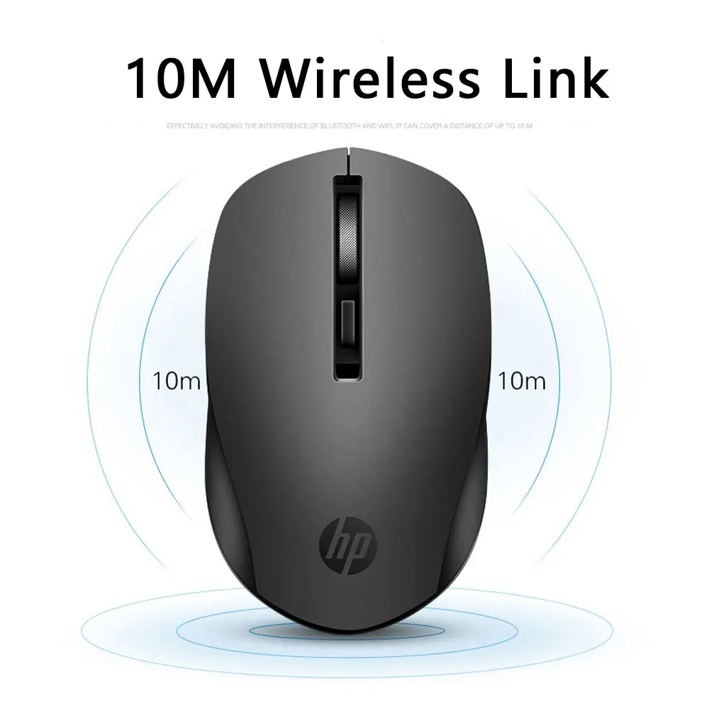 Hp Бесшумная беспроводная мышь 1600 точек/дюйм эргономичная 2,4G Mause USB оптическая портативная мини беспроводная мышь для ПК компьютера ноутбука мыши