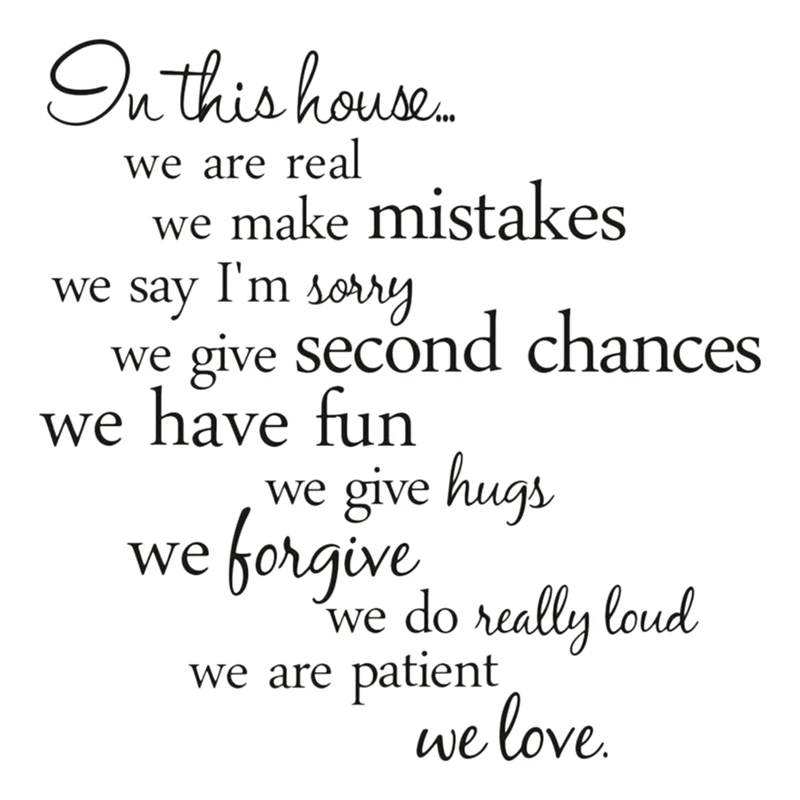 Новинка &quotв этом Дом правила&quot Сделай сам Съемная Наклейка на стену с цитатой