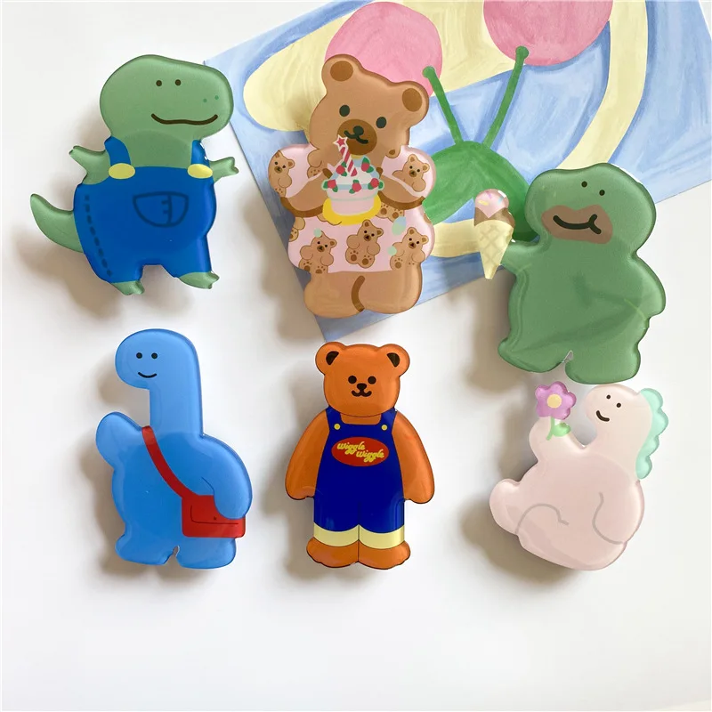 luxury universal cute epoxy bear phone socket mobile phone accessories mobile phone holder mobile phone ring bracket socket free global shipping