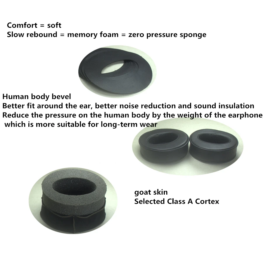 Роскошные сменные амбушюры из овечьей кожи мягкие конические с эффектом памяти