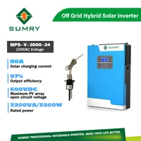 sumry off grid hybrid 3500w solar inverter mps v plsu series 100a mppt controller 500vdc max pv input 24v 230vac battery charger