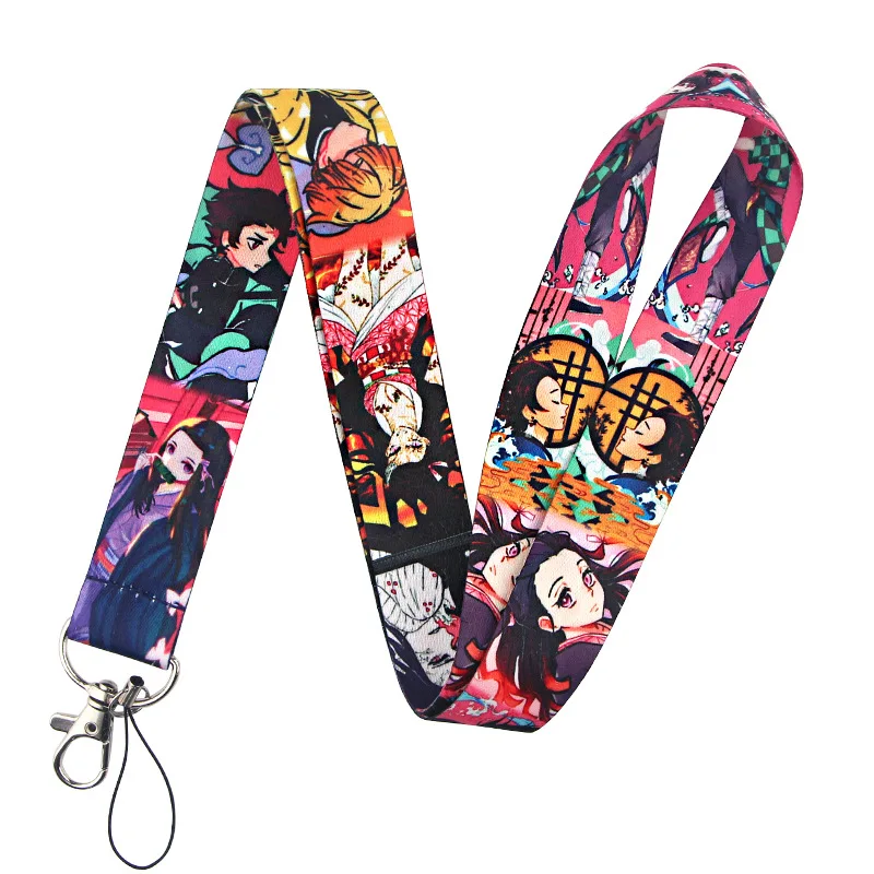 

Anime Demon Slayer Keychain Lanyard Cartoon ID Card Camera Mobile Phone Tag Key Chain Mobile Phone Lanyard