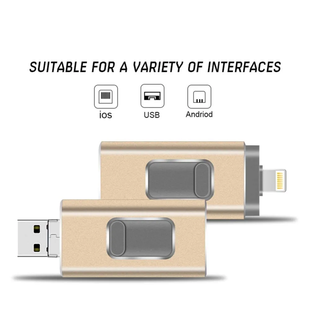 USB флэш-накопители совместимые с iPhone/iOS 3-в-1 флэш-накопитель Lightning OTG 3 0 | Компьютеры