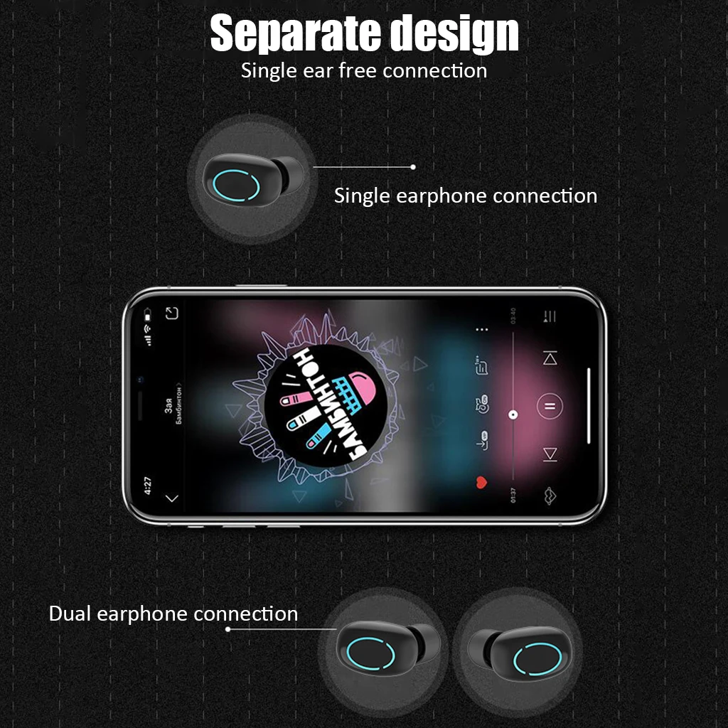 

Mini L18 TWS V5.0 Bluetooth Earphone 3D True Wireless Bluetooth Earbuds Stereo Earbuds With Mic Wireless bluetooth headset