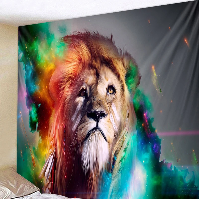 Настенная подвеска Zebra Львиный гобелен простыни с животными волк тигр