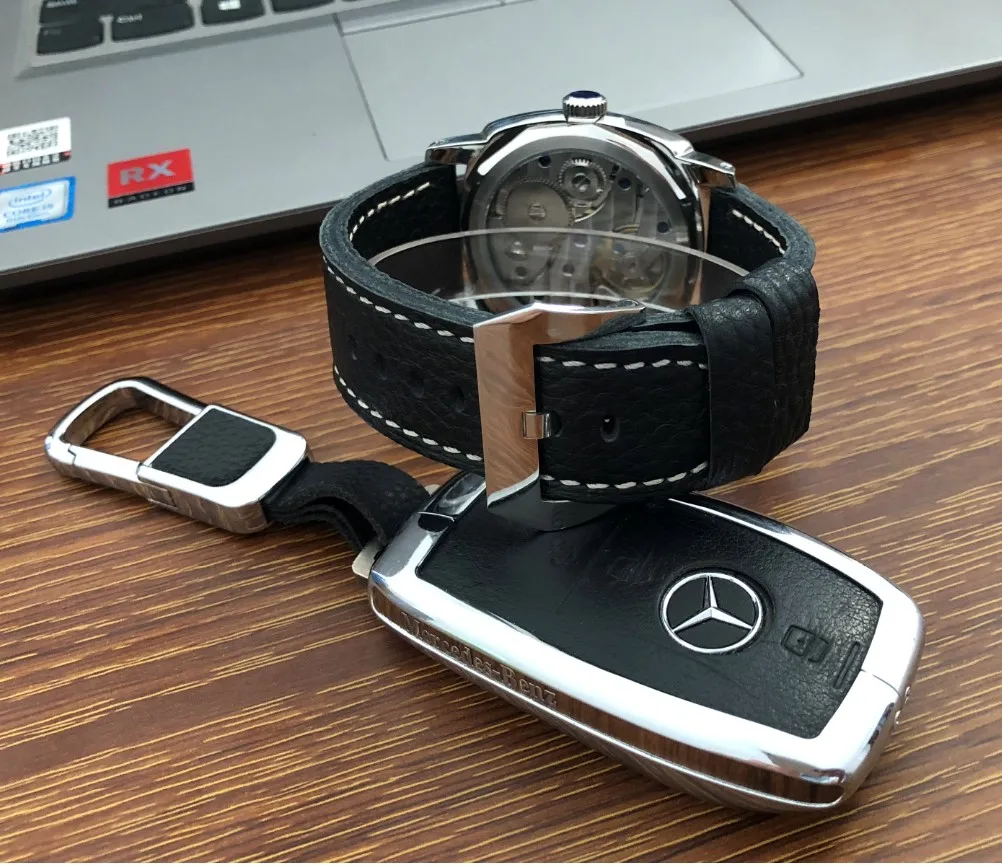 

47mm no logo limited edition Asian 6498 17 jewels Mechanical Hand Wind movement convex mirror men's Mechanical watches GR16-21