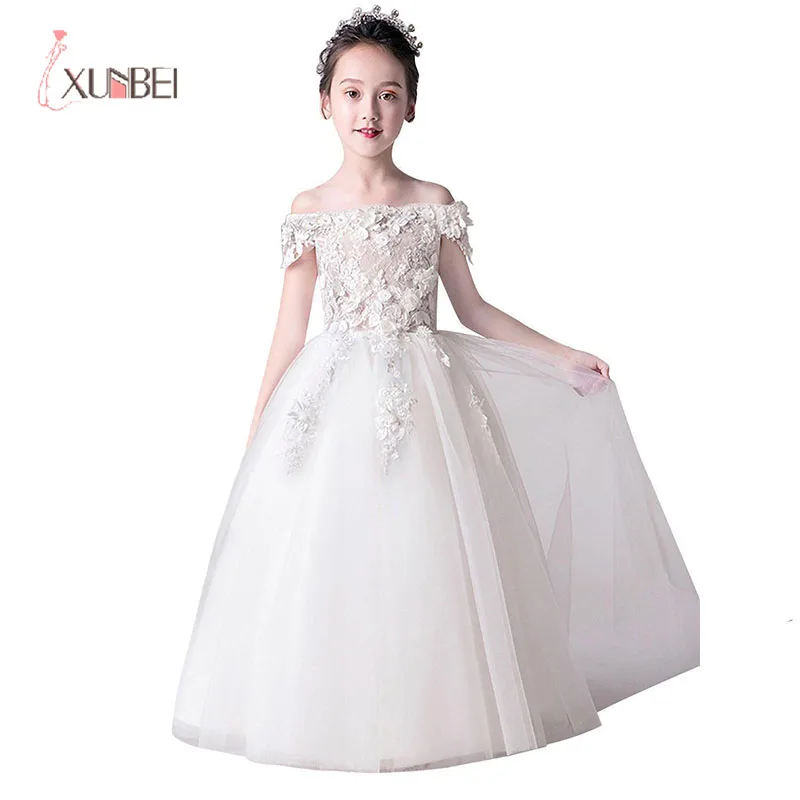 

Xunbei Flower Girl Dresses Beading Appliqued Pageant Dresses For Girls Princess First Communion Dresses Kids Prom Dresses