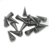 100sets 25mm black spots tree spikes rivet studs punk spikes screwback leather craft punk jewelry making findings leather spike