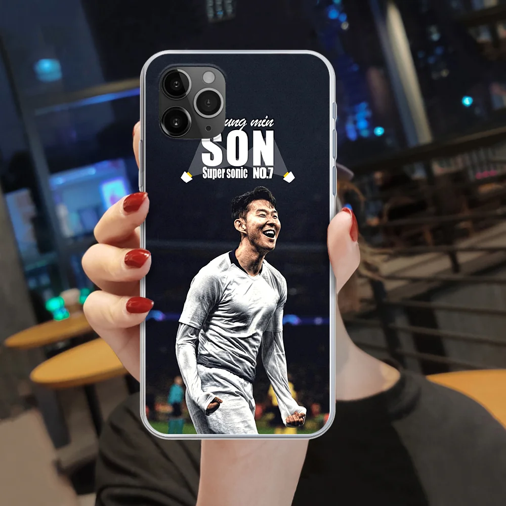 

Son Heung Min soccer football 7 Phone Case cover For iphone 5 5S 6 6S PLUS 7 8 12 mini X XR XS 11 PRO SE 2020 MAX transparent