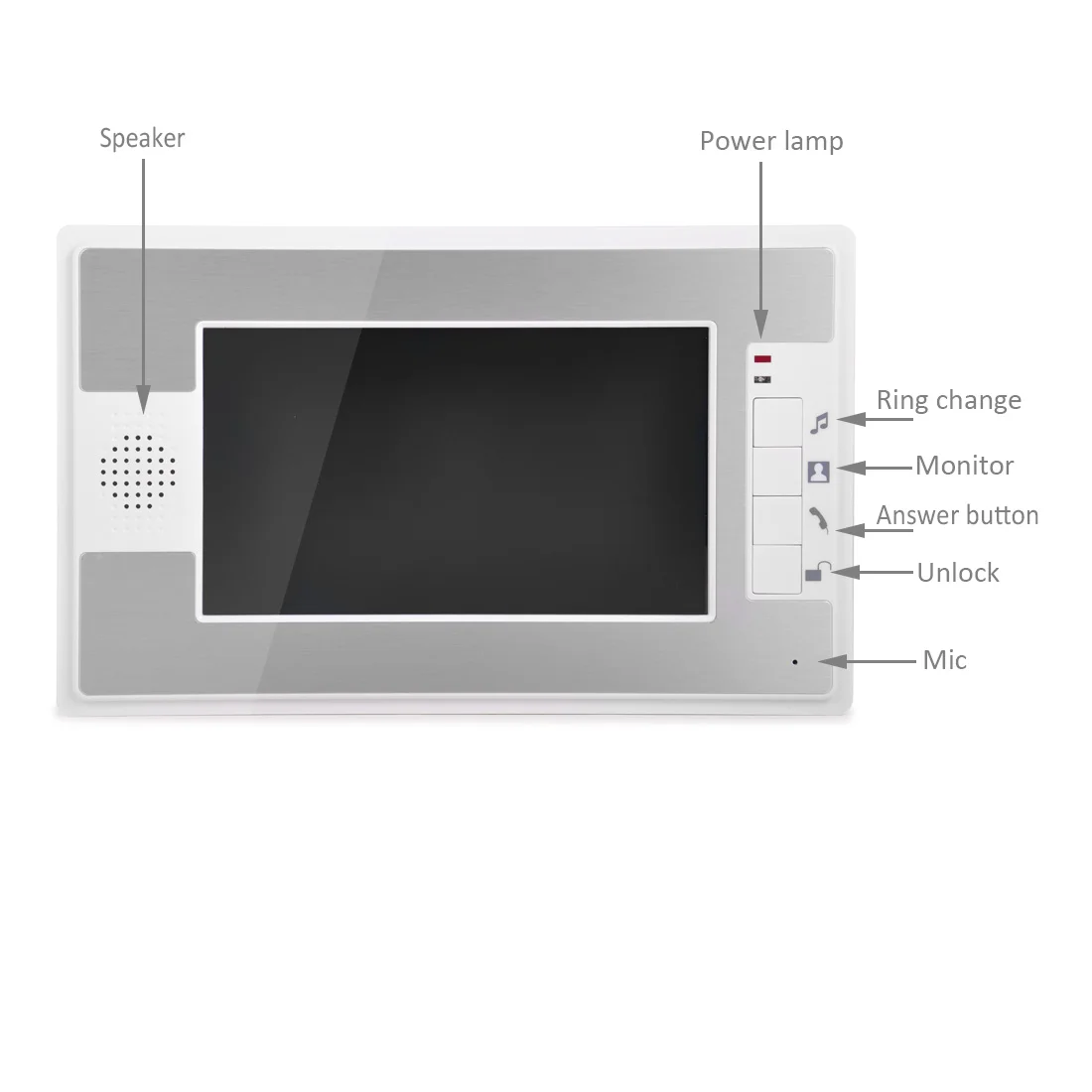 7 inch Wired Video Doorbell Indoor Monitor IR-CUT Rainproof Outdoor Camera Visual Intercom Remote Unlock Video Door Phone
