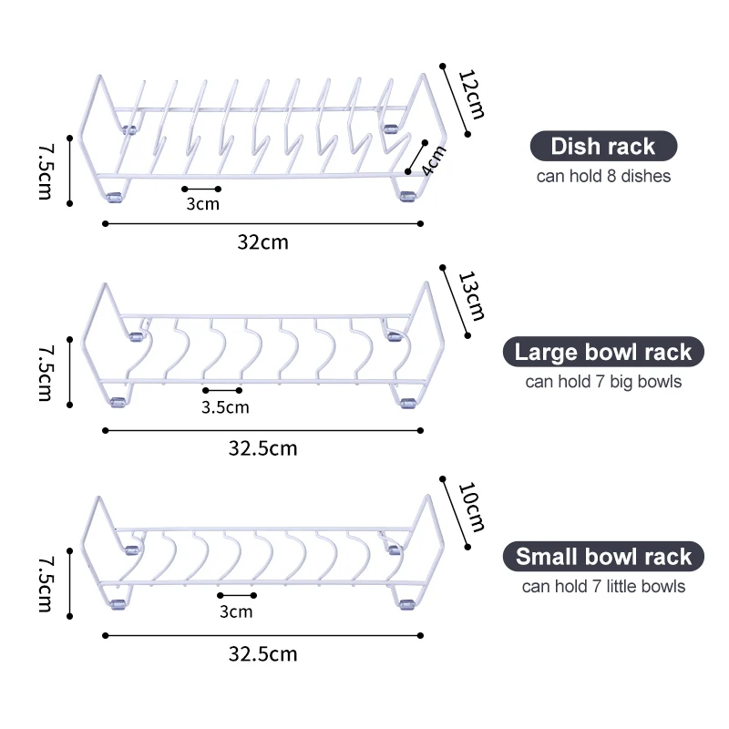

Kitchen Organizer Stainless Steel Dish Bowl Rack Drainboard Drying Drainer Storage Rack Stand