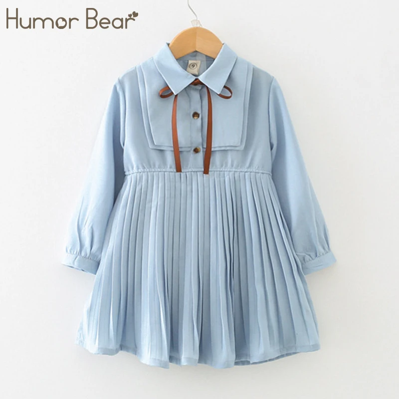 Humor Bear/платье для маленьких девочек; Новинка г.; Брендовое осеннее платье с длинными рукавами; детское платье; платья принцессы