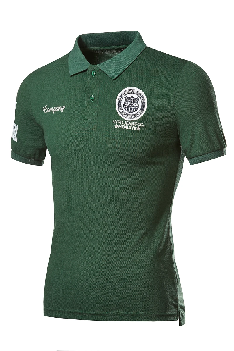 

Summer 2021 newNew Fashion Medal Embroidery Men's Polo Shirts Solid Color Slim-fit Short Sleeve Tee Summer Mens Shirt