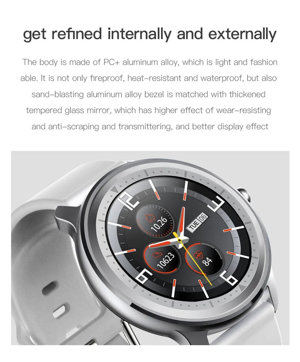 

UM58 Multifunction Watch Bracelet High Quality Men's and Women's Luxury Heart Rate Monitoring Round Dial Waterproof Pedometer E