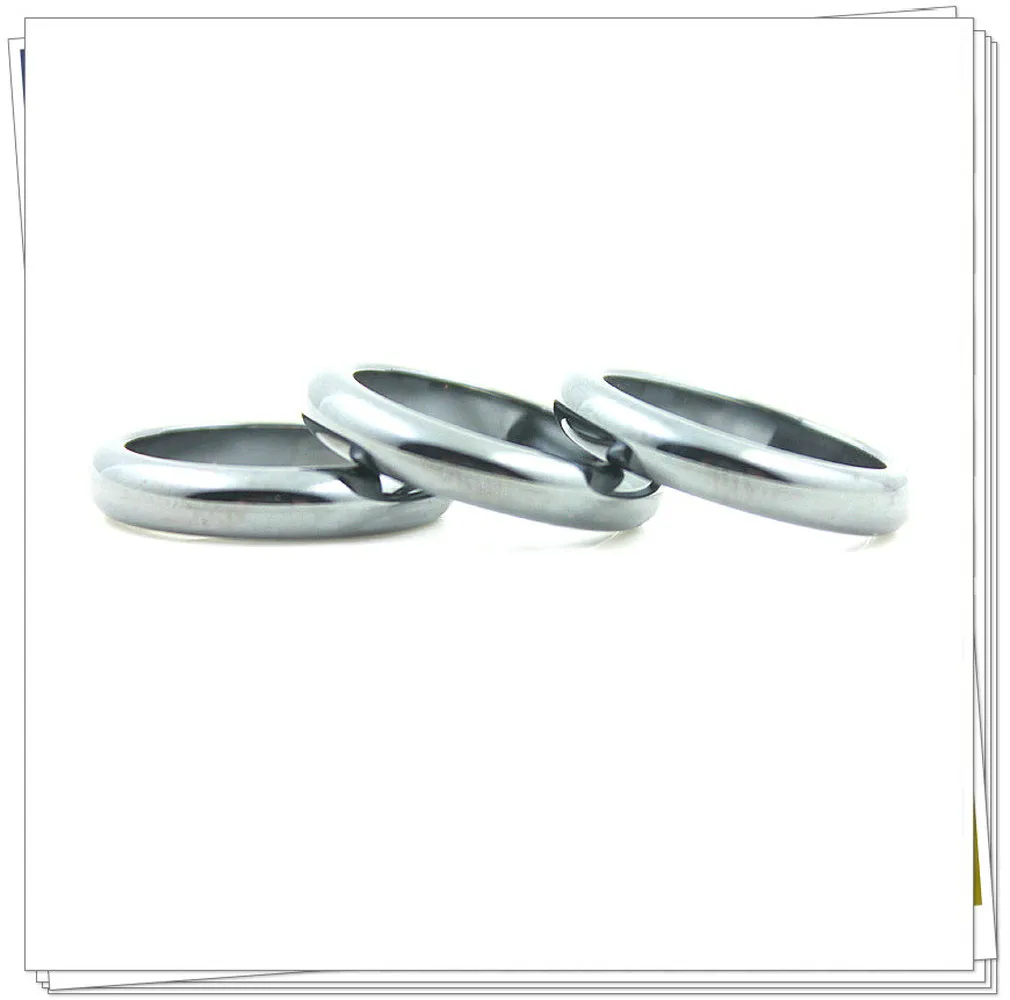 Бесплатная доставка гематитовое кольцо 4 мм широкая дуга унисекс модные