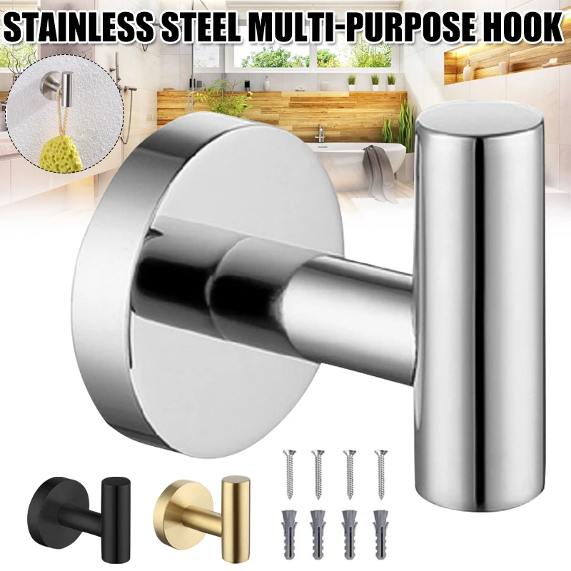

Крючок для полотенец, крючок из нержавеющей стали 304 для одежды, пальто, одежды, для ванной, кухни, гаража, настенный крючок для ванной комнат...