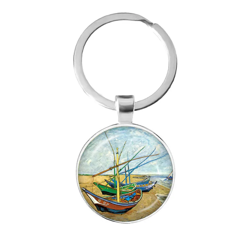 Модный художественный брелок Ван Гога с подсолнухом звездной ночи 25 мм