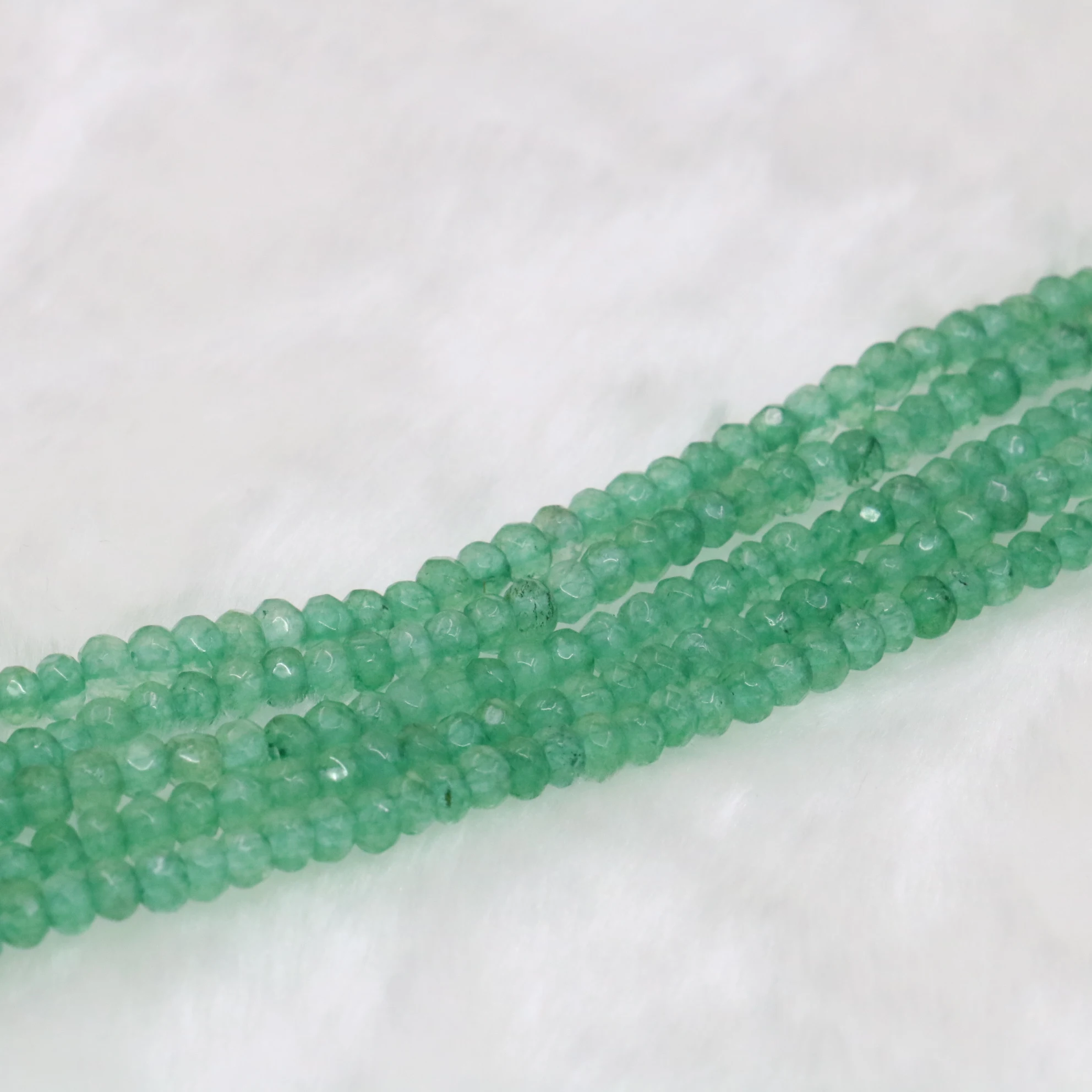 Бусины из натурального зеленого халцедона авантюрина абакуса нефрита граненые