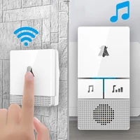 self powered doorbell home security outdoor waterproof wireless no battery euusuk plug mute door bell 1 2 button 1 2 receiver