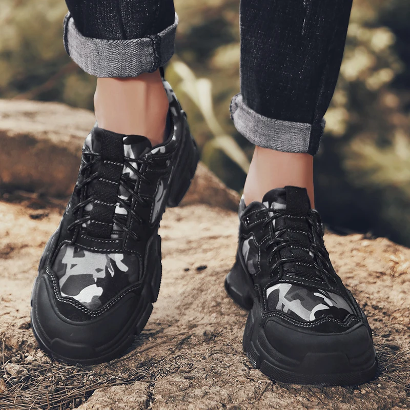 2020 летняя новая мужская обувь Уличная увеличивающая рост толстая подошва