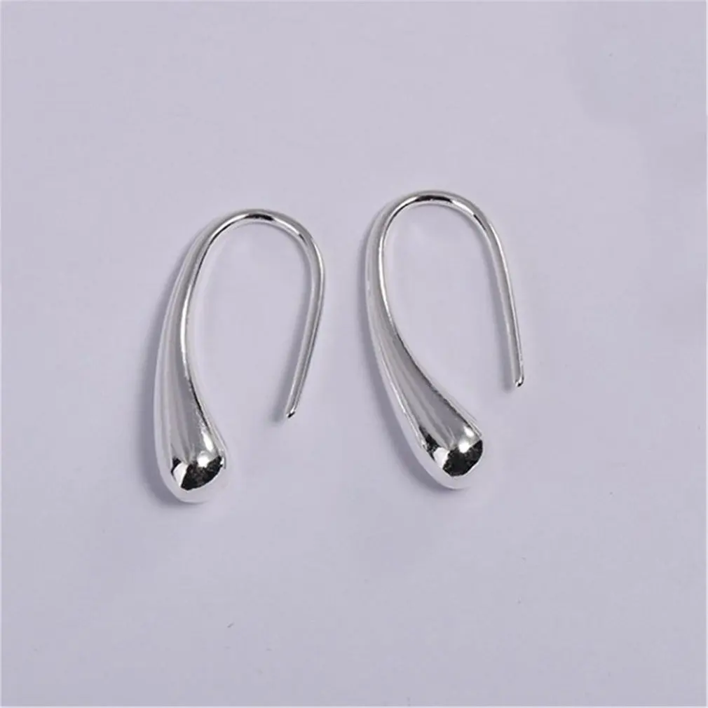 Модные ювелирные изделия слеза крючок 925 пробы серебряные серьги вечерние для