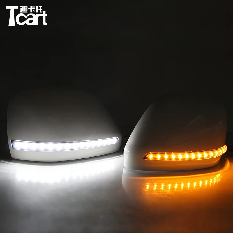 

Tcart LED Rear View Mirror Light Turn Signal Lamp For Nissan Patrol 2016-2019 Flowing rear view mirror cover with led light