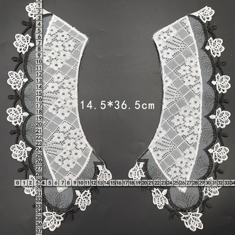 1 пара водорастворимый кружевной наплечный воротник цветок полиэстер шелк