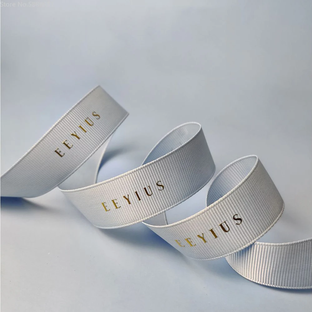 Cinta de grogr&eacute;n de 100 yardas, cintur&oacute;n publicitario personalizado con estampado de palabras, nombre, regalo, embalaje de flores, decoraci&oacute;n de bodas y Navidad-3