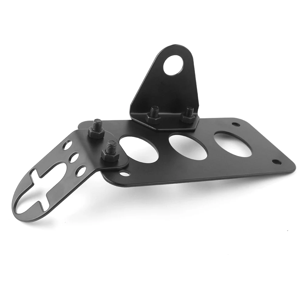 

Motorcycle Tail Light License Plate Holder Side Mount Bracket For Harley Chopper Cruiser Bobber