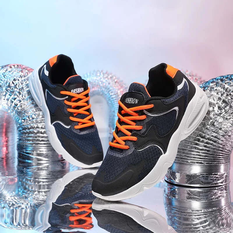 

2021 Autumn New Trend Comfortable Breathable Casual Sport Shoes Flat Heel Mesh Shallow Mouth Lace Up Sneakers Free Shipping