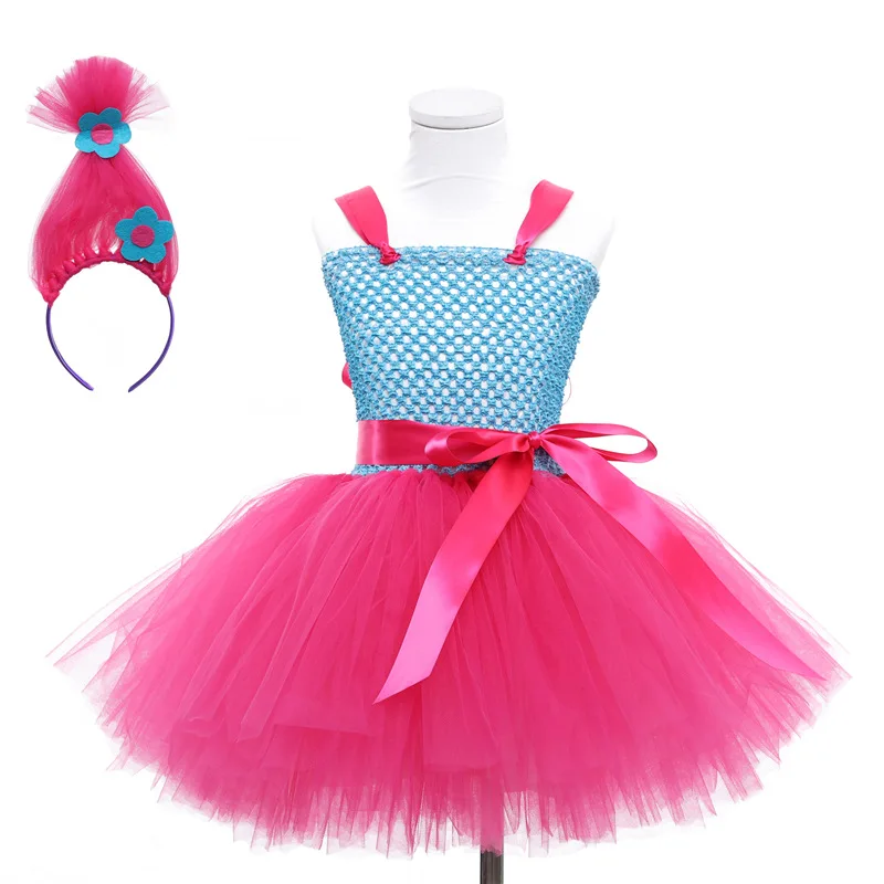 

Girls Tutu Dress Birthday Party Costume Dress Girls Dance Fluffy Children tulle handmade Party Dress