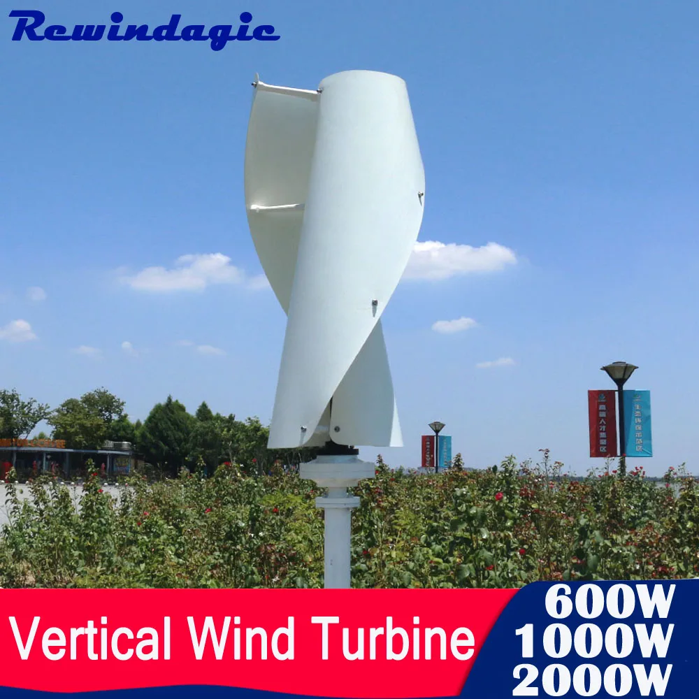 

Free Energy Windmill 1000W 2000W 600W 400W Vertical Wind Turbine Generator 12v 24v 48v 96v 3 Phase Axis Maglev Generator Homeuse