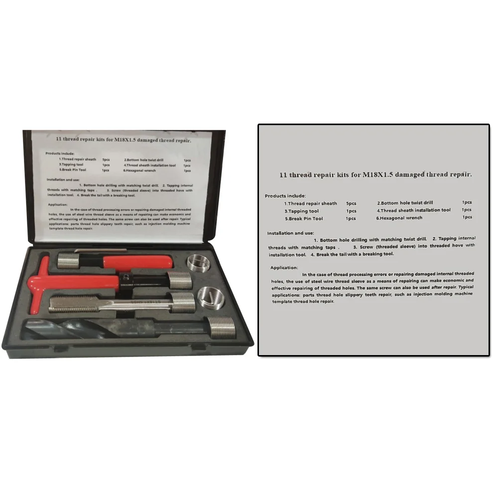 

Accessory Thread repair tools 11pcs Internal Handtool With storage box