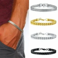 popular concise style sagittate bracelet for men chains on the hand hip hop jewelry fashion metal accessories gifts to boyfriend