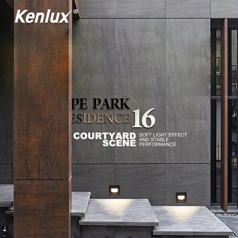 Светодиодный светильник для лестницы Kenlux s 3 Вт 58*58 мм/5 86*86 мм|Уличные настенные
