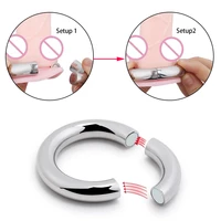 5 sizes heavy duty male magnetic ball scrotum stretcher metal penis cock lock ring delay ejaculation tool reusable cock rings 18