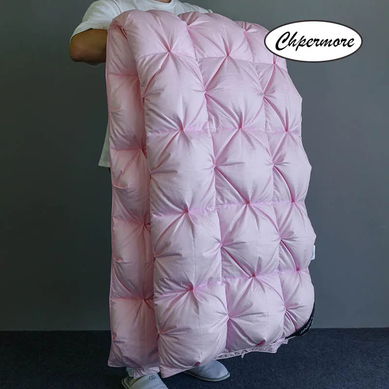 Роскошное стеганое одеяло Chpermore из 100% белого гусиного/утиного пуха Утепленное