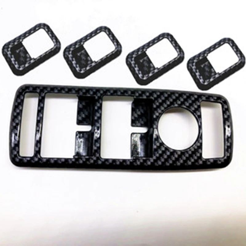 

Window Glass Lift Button Panel Decorative Frame Stylish and Beautiful ABS Carbon Fiber Interior Frame Suitable for Mercedes-Benz